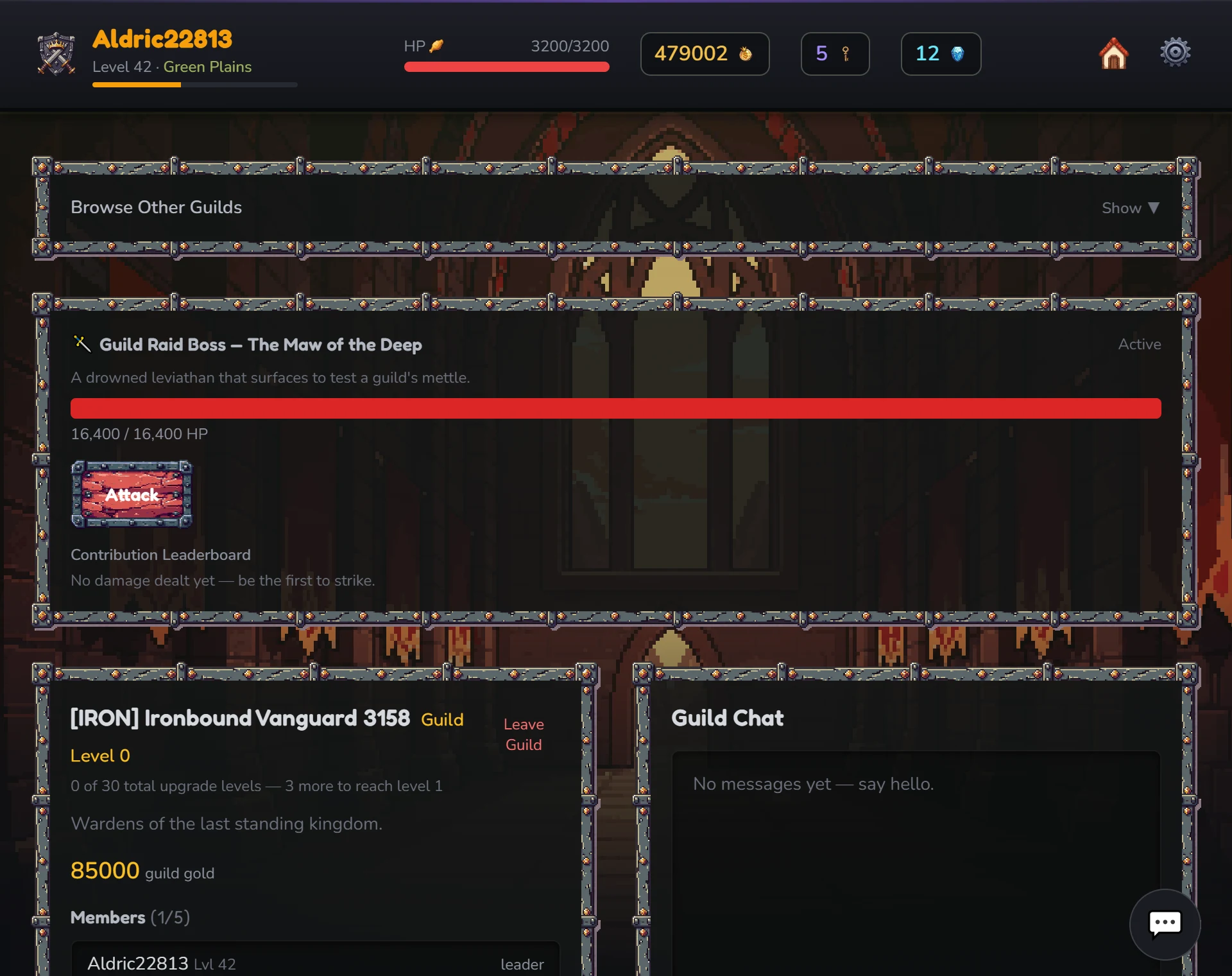 Rise with a guild: in-game screenshot